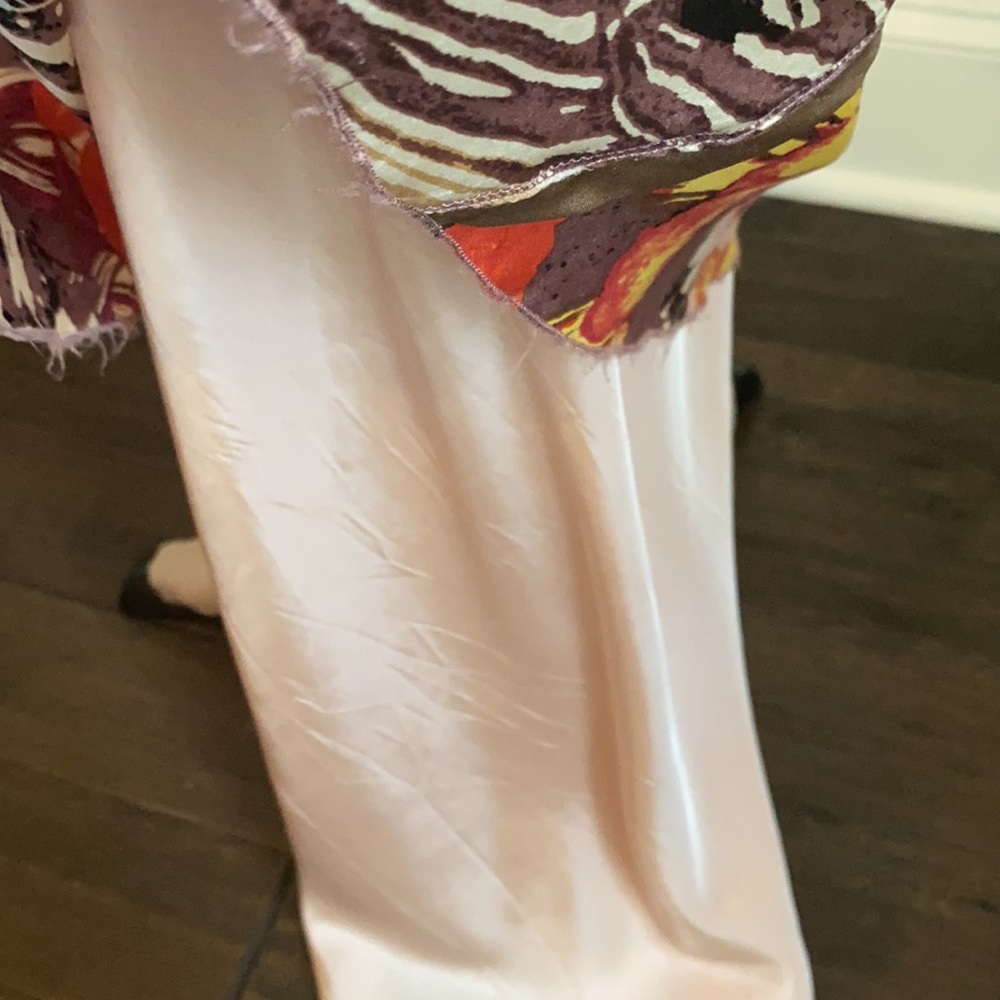 Vintage Anthropologie Butterfly Print Silk Maxi Skirt - Picture 7 of 10